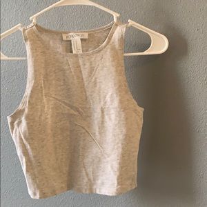 F21 Light Grey Crop Top size Medium